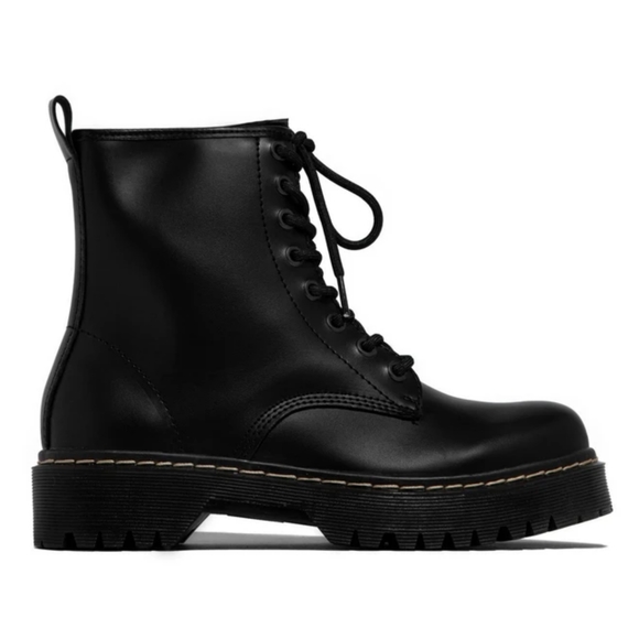 5.5, 6, 9 & 10🖤 Zipper Combat Boot - BLACK - Picture 1 of 4